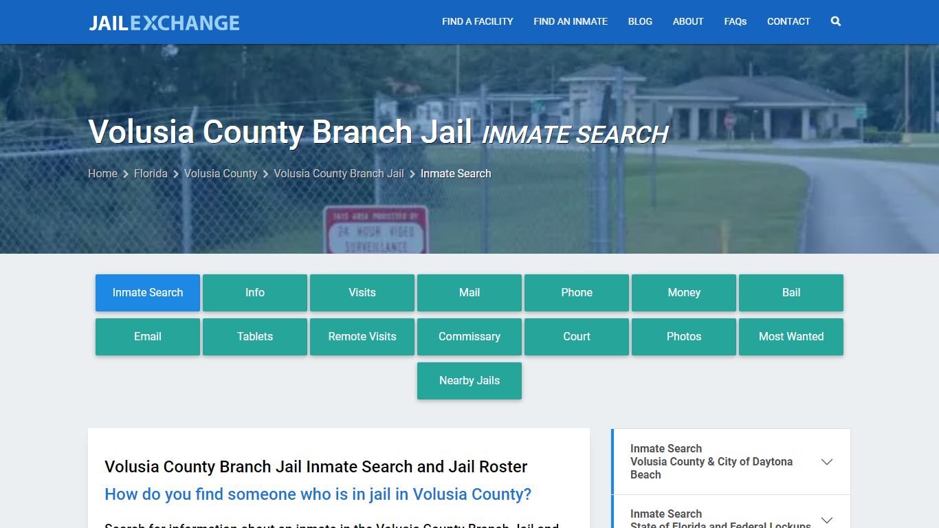 Inmate Search: Roster & Mugshots - Volusia County Branch Jail, FL